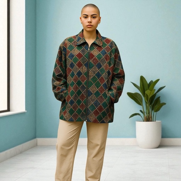 Silver Threads Tops - Silver Threads Zip Up Long Sleeve Jacket Top 2XL